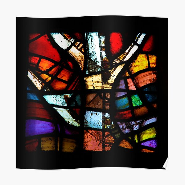 Stained Glass in Coventry Cathedral Poster