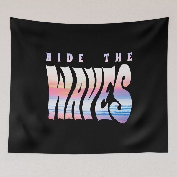 Item preview, Ride The Waves (Surfing at The Beach • Hot Summer Season Quote) designed and sold by SassyClassyMe.
