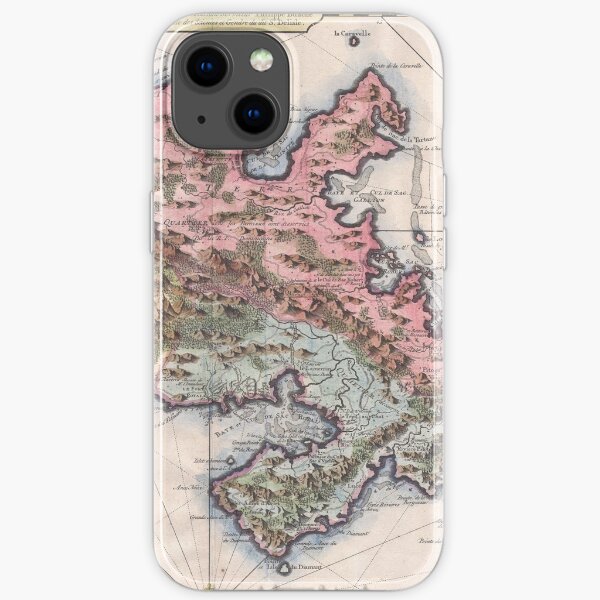 Vintage Map of Martinique Island (1742) Coque souple iPhone