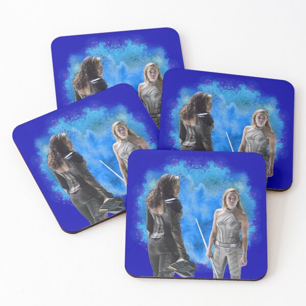 Item preview, Sara Lance and Kendra Saunders blue background designed and sold by dutchchu.