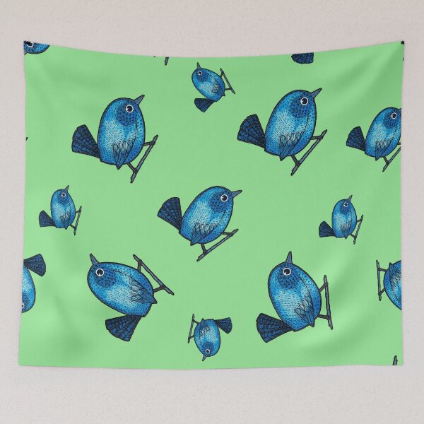 Item preview, Pretty Little Blue Bird Pattern designed and sold by RosalieReeves.