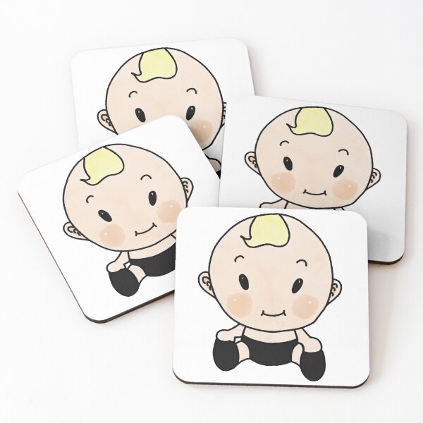 Item preview, Seated baby with black diaper I It's a Girl Boy I at birth designed and sold by Zwuck.