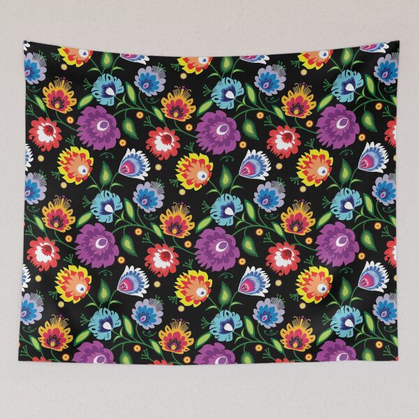 Item preview, Folk Pattern on black designed and sold by FK-UK.