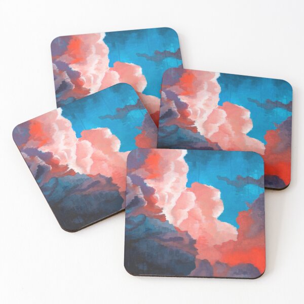 Item preview, Neon Dusk - Dreamy Cloudscape with a pop of neon designed and sold by Mishfit.