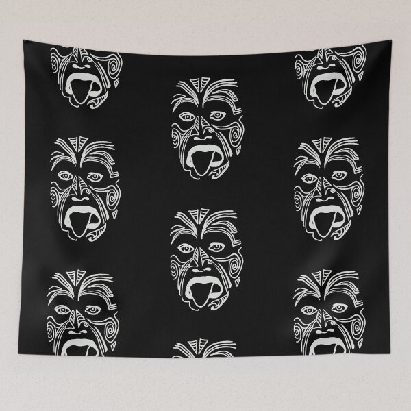 Item preview, The Tribal Haka Mask Guy - Indigenous Face designed and sold by isstgeschichte.
