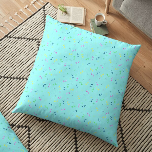 Roller Rink Collection Spring Seamless Surface Pattern Floor Pillow