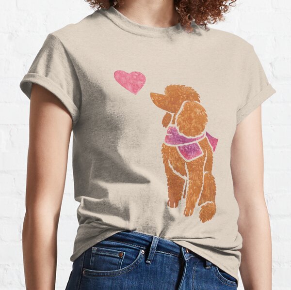 Watercolour Poodle (apricot) Classic T-Shirt