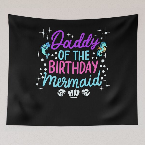 Item preview, Birthday Daddy Mermaid designed and sold by 4tomic.