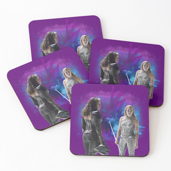 Item preview, Sara Lance and Kendra Saunders purple background designed and sold by dutchchu.