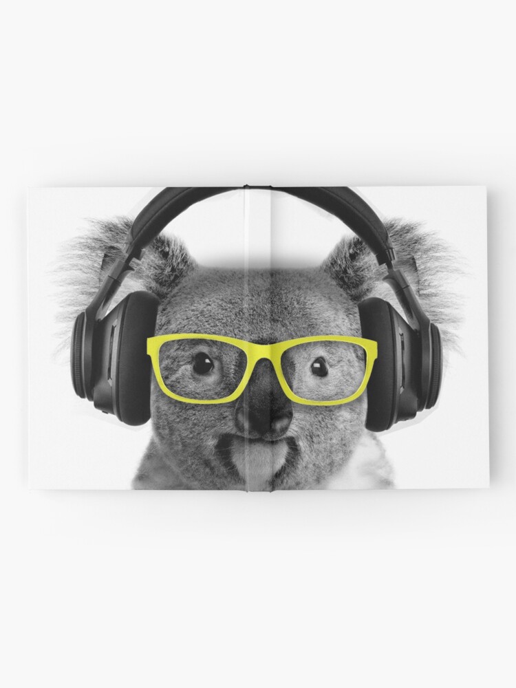 Alternate view of Koala, lovely koala grooving with headphones and glasses Hardcover Journal