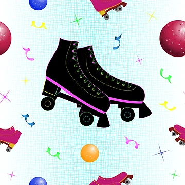 Artwork thumbnail, Roller Rink Collection Spring Seamless Surface Pattern by Saskia Beeldman