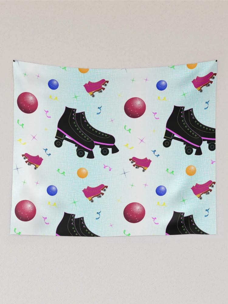 Thumbnail 2 of 3, Tapestry, Roller Rink Collection Spring Seamless Surface Pattern designed and sold by Saskia Beeldman.