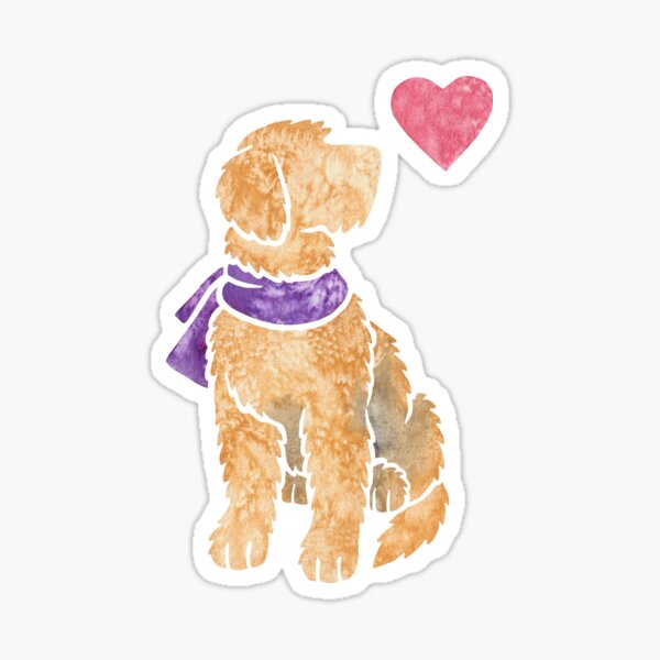 Item preview, Watercolour Labradoodle/Goldendoodle designed and sold by animalartbyjess.