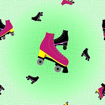 Artwork thumbnail, Roller Rink Collection Spring Seamless Surface Pattern by Saskia Beeldman