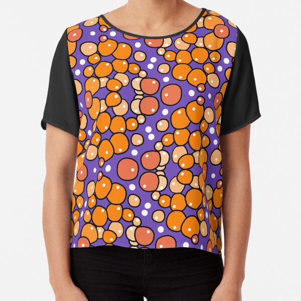 Orange Bubble Chiffon Top