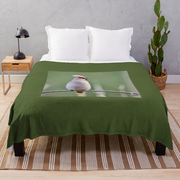 Item preview, Bohemian waxwing on green designed and sold by Jouko Lehto Photography.