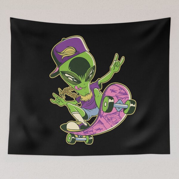 Item preview, Alien Skater Skating Skateboard Funny Fun designed and sold by AaaleXX.