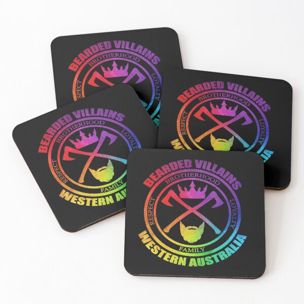 Item preview, Bearded Villains Western Australia Rainbow Pride Alternative Logo designed and sold by BV-WestAus.