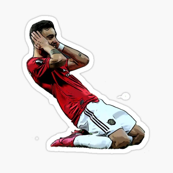 Bruno Fernandes Power Slide Celebration Sticker