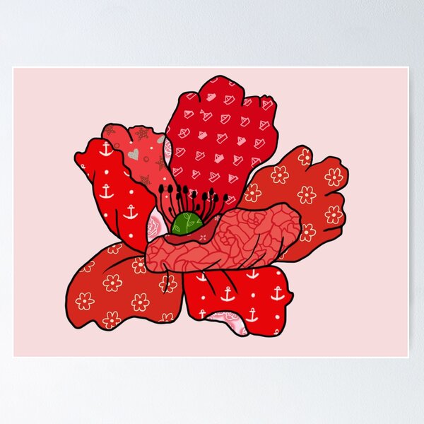 Item preview, Red model poppy designed and sold by Blumchen.