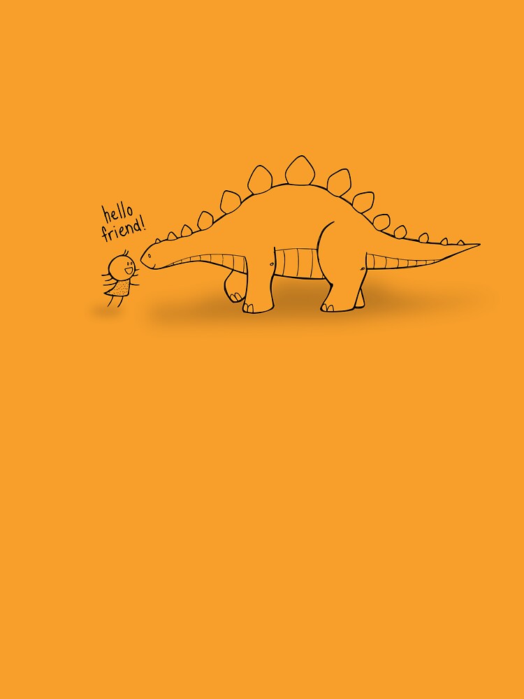 Hello Friend (Dinosaur) Outline - two lof bees by Cheeseness