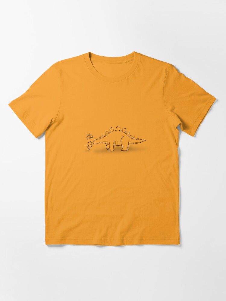 Alternate view of Hello Friend (Dinosaur) Outline - two lof bees Essential T-Shirt