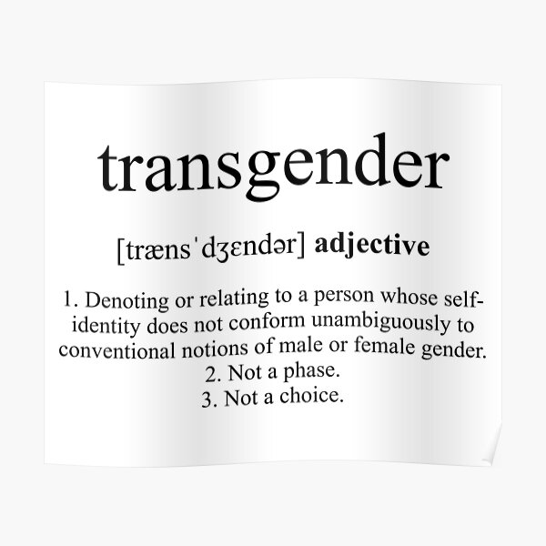 "Transgender Definition Dictionary Collection" Poster for Sale by Designschmiede Redbubble
