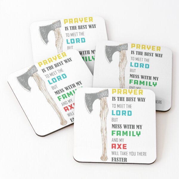 Item preview, Axe Throwing Prayer Is The Best Way To Meet The Lord But Mess With My Family And My Axe Will Take You There Faster Light designed and sold by funnierthanthou.