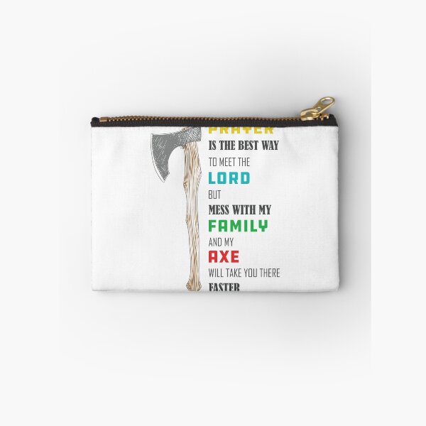 Item preview, Axe Throwing Prayer Is The Best Way To Meet The Lord But Mess With My Family And My Axe Will Take You There Faster Light designed and sold by funnierthanthou.