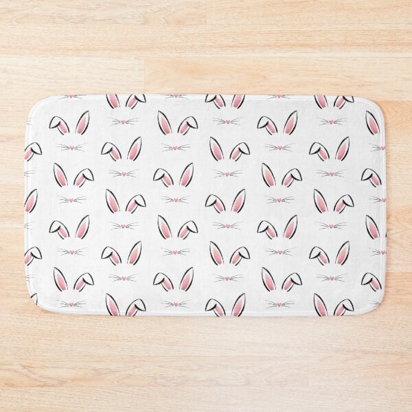 Item preview, Easter bunny pattern, Gouache ears and whiskers cute spring critter designed and sold by HannaPaulina.