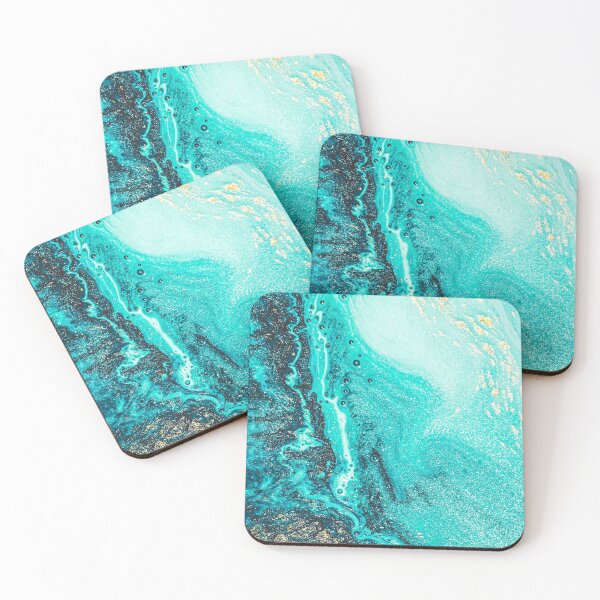 Item preview, Teal And Gold Marble, Liquid Marble, Modern Marble Print, Luxury Geometric Art, Minimal Scandinavian Abstract Pattern designed and sold by radub85.