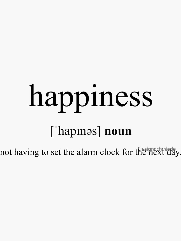 "Happiness Definition Dictionary Collection" Sticker for Sale by