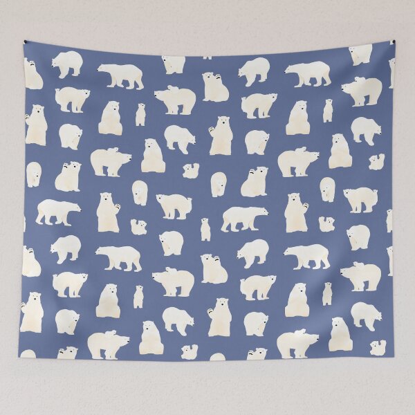 Item preview, Polar bear - washed indigo :: designed and sold by RunesForest.