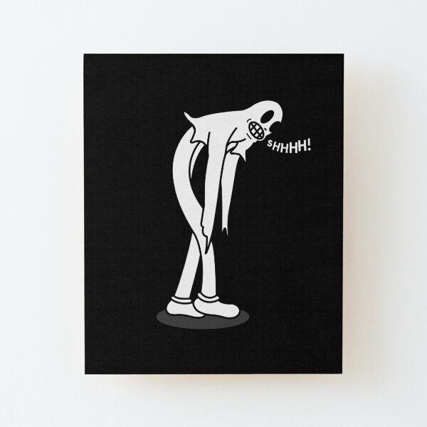 Koko the clown / Ghost Wood Mounted Print