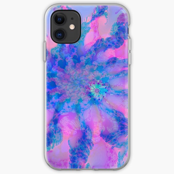 Fractalize storm clouds of flower petals iPhone Soft Case