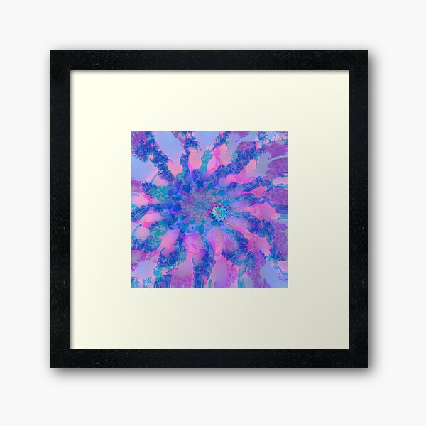 Fractalize storm clouds of flower petals Framed Art Print