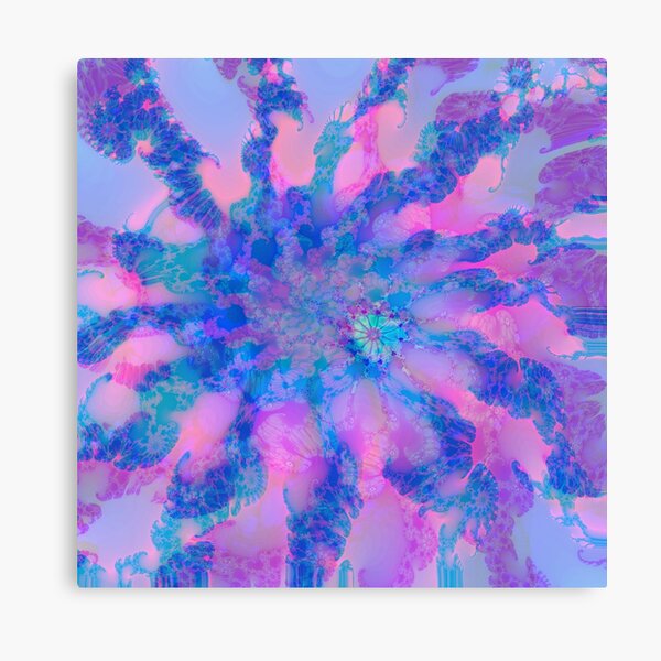 Fractalize storm clouds of flower petals Canvas Print
