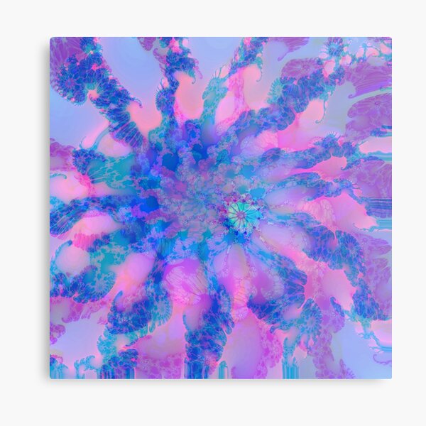 Fractalize storm clouds of flower petals Metal Print