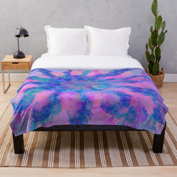 Fractalize storm clouds of flower petals Throw Blanket