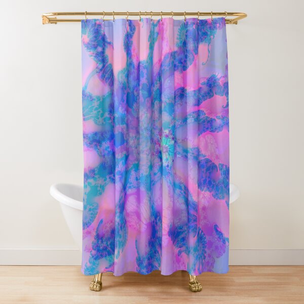 Fractalize storm clouds of flower petals Shower Curtain