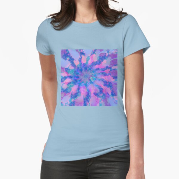 Fractalize storm clouds of flower petals Fitted T-Shirt