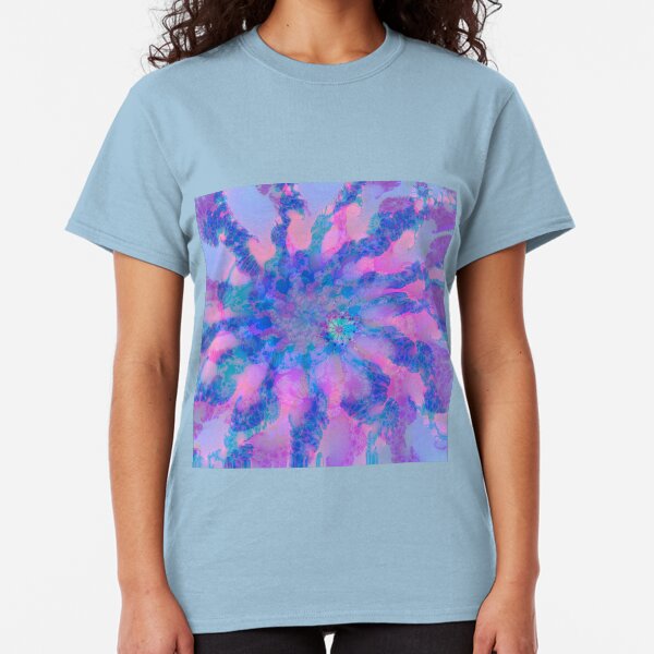 Fractalize storm clouds of flower petals Classic T-Shirt