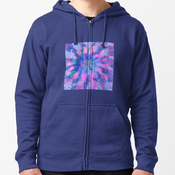 Fractalize storm clouds of flower petals Zipped Hoodie