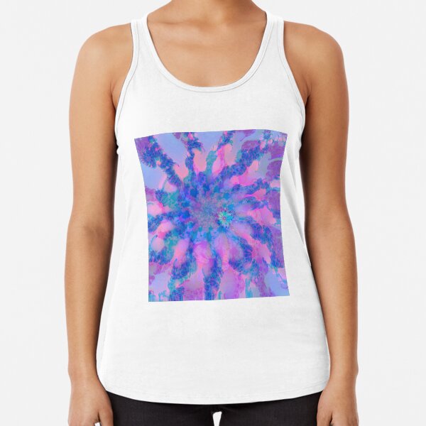 Fractalize storm clouds of flower petals Racerback Tank Top