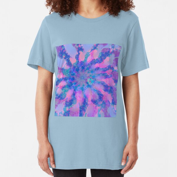 Fractalize storm clouds of flower petals Slim Fit T-Shirt