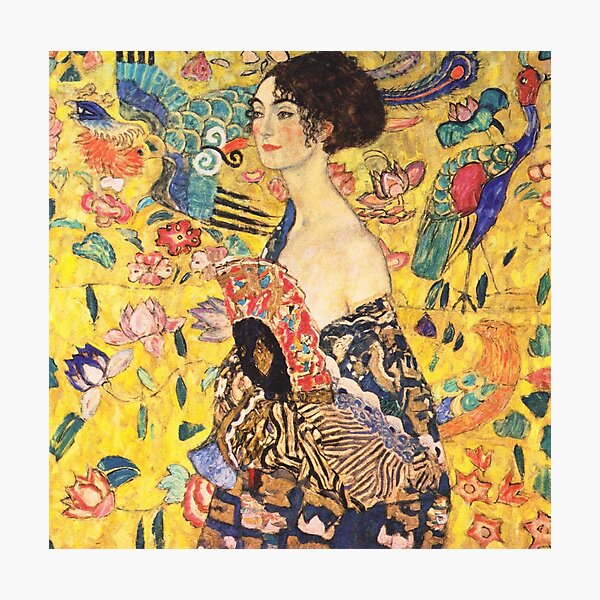 Item preview, Gustav Klimt - Lady with a Fan  designed and sold by DejaVuStudio.