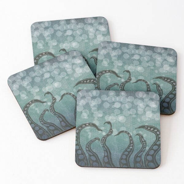 Item preview, Octopus Tentacles and Bubbles Design in Distressed Teal designed and sold by WatersEdgeGal.