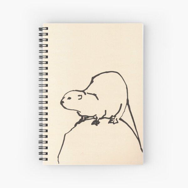 Otter on a rock by Sophie Neville Spiral Notebook