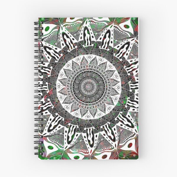 Item preview,  Mandala on red and green background designed and sold by MonaDesigns.