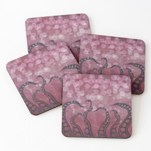 Item preview, Octopus Tentacles and Bubbles Design in Distressed Red designed and sold by WatersEdgeGal.